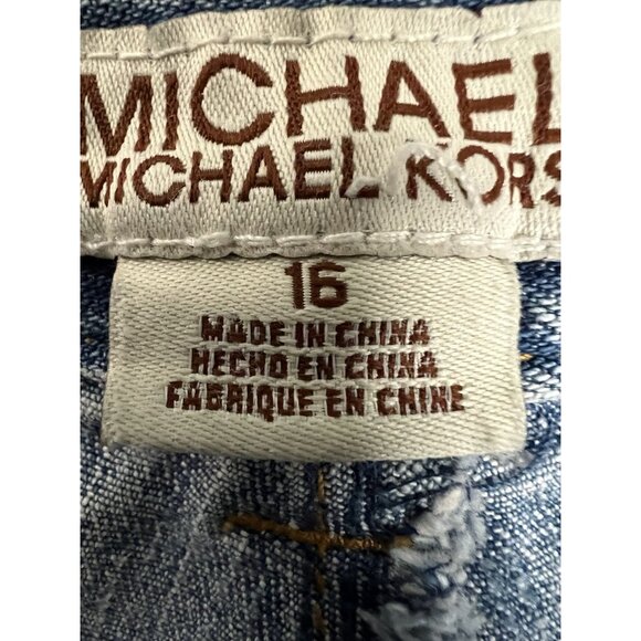 Michael Kors Womens Jeans 16 Bootcut Blue Stretch Denim 31.5" Inseam 11"Hi Rise - Picture 3 of 16